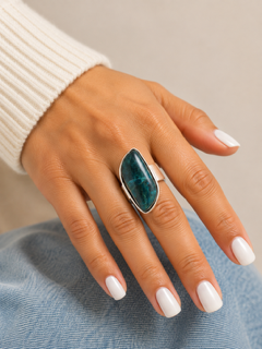 Handcrafted Kashi Semiprecious Stone Ring - Apatite