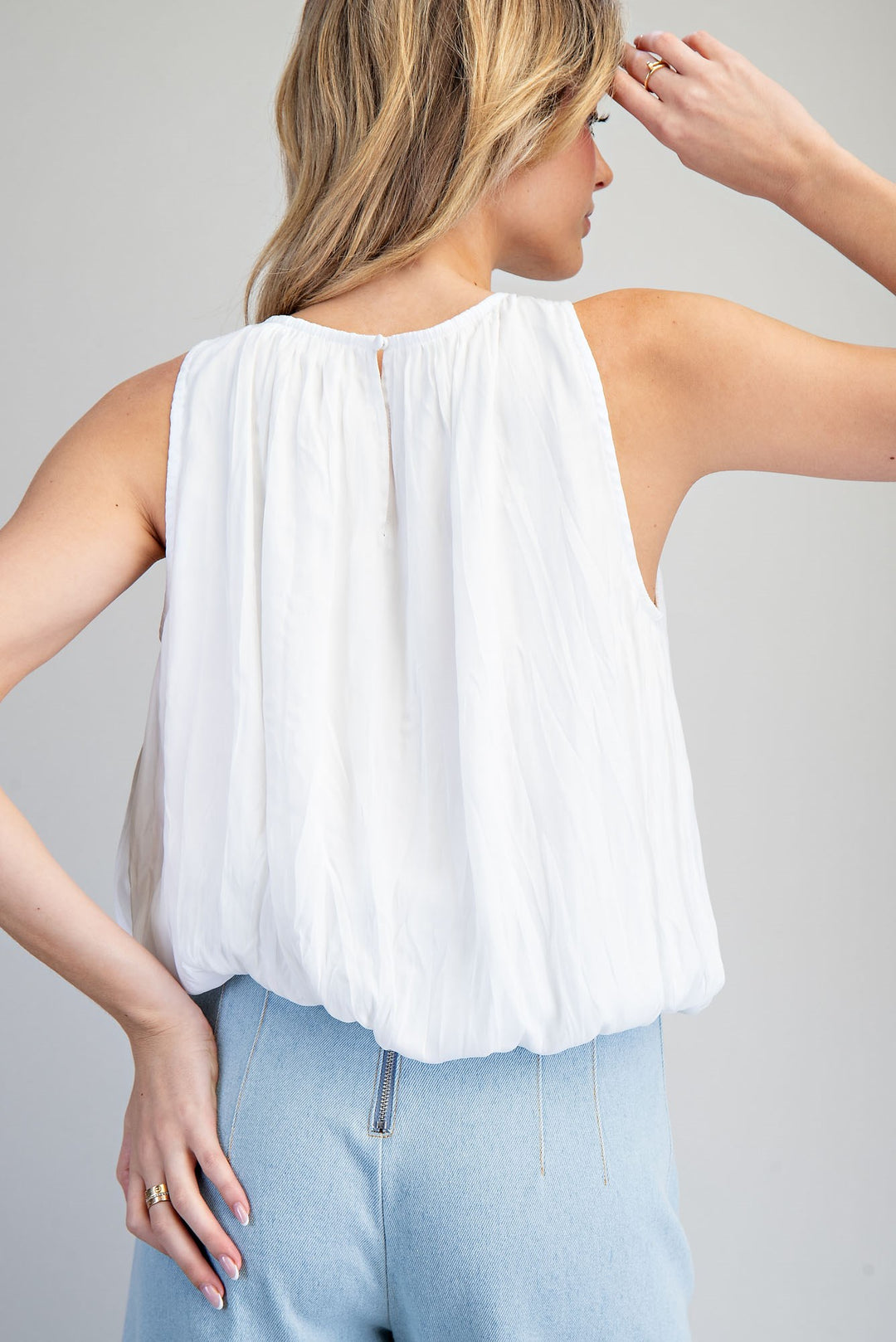 Sleeveless Bubble Top