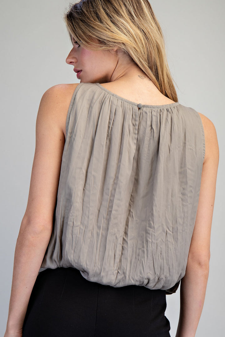 Sleeveless Bubble Top