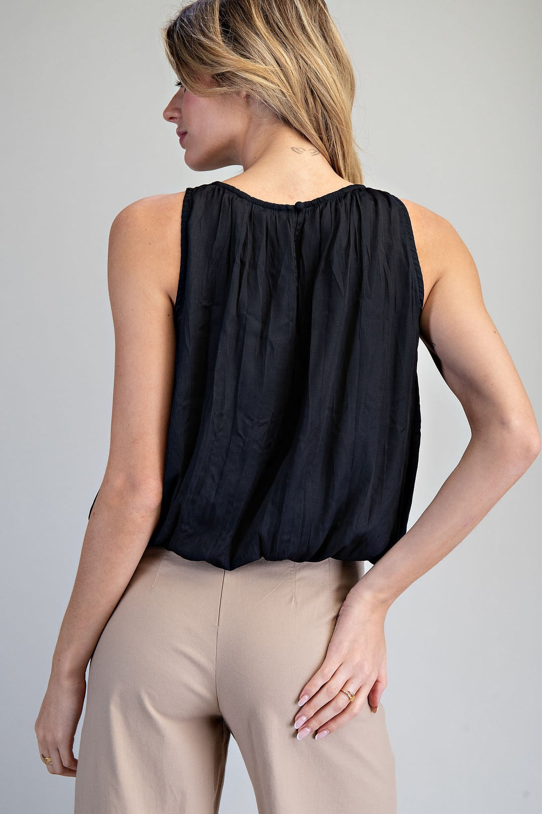 Sleeveless Bubble Top