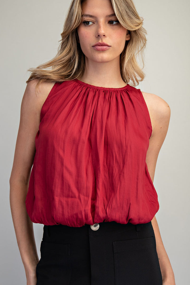 Sleeveless Bubble Top