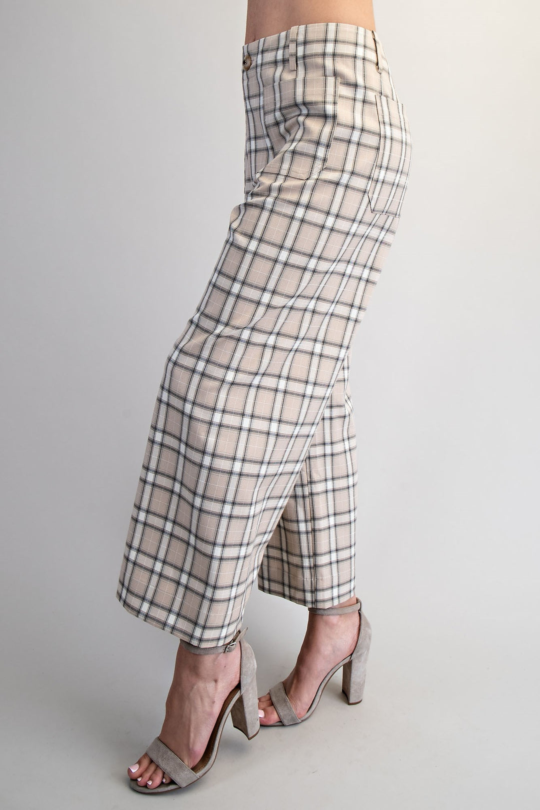 Plaid Straight Leg Pants