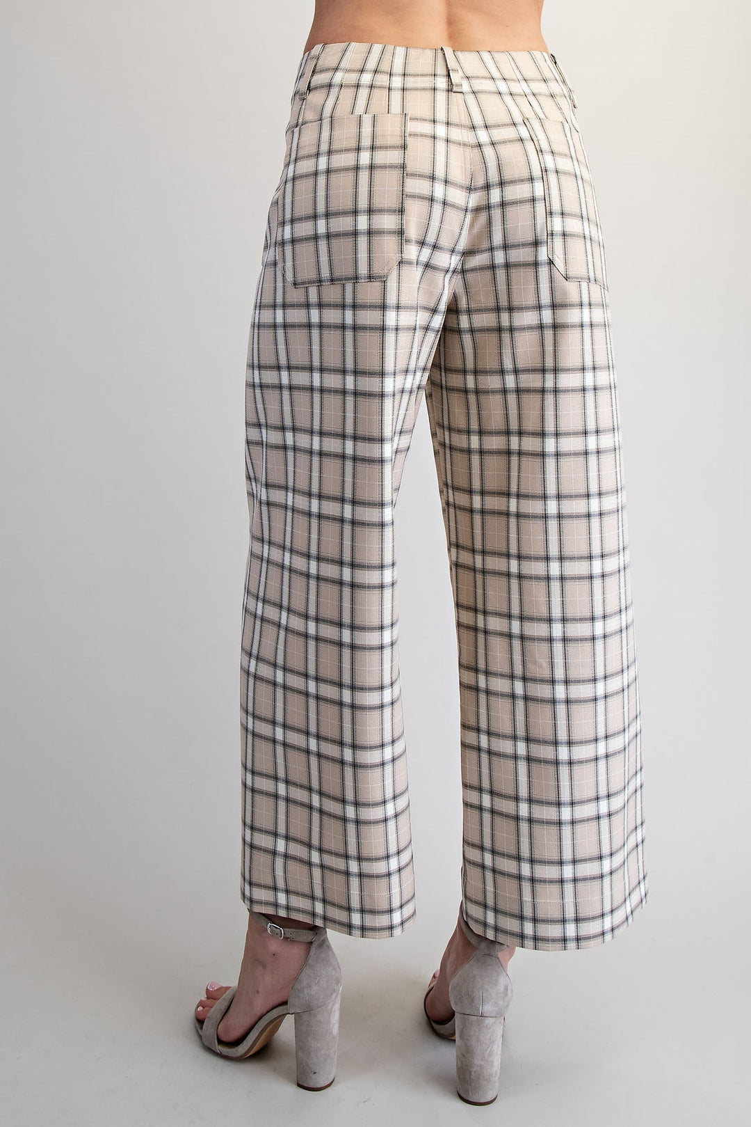 Plaid Straight Leg Pants