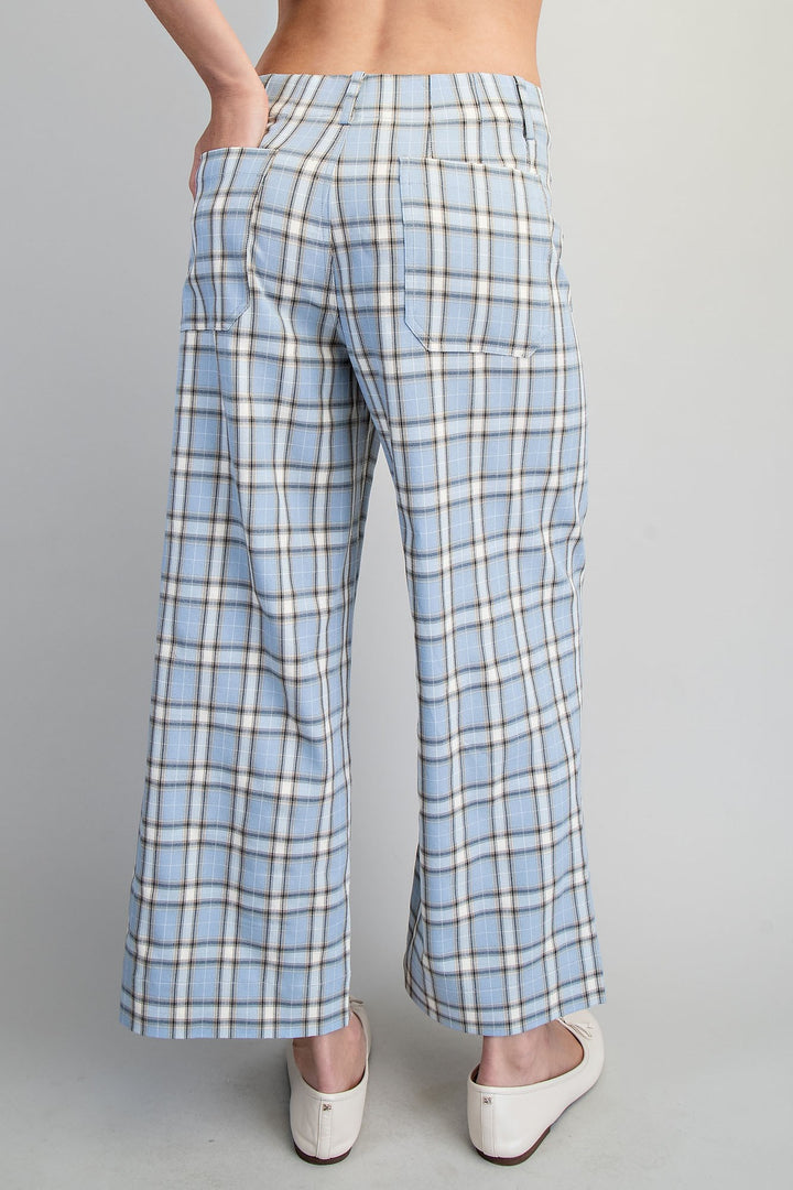 Plaid Straight Leg Pants