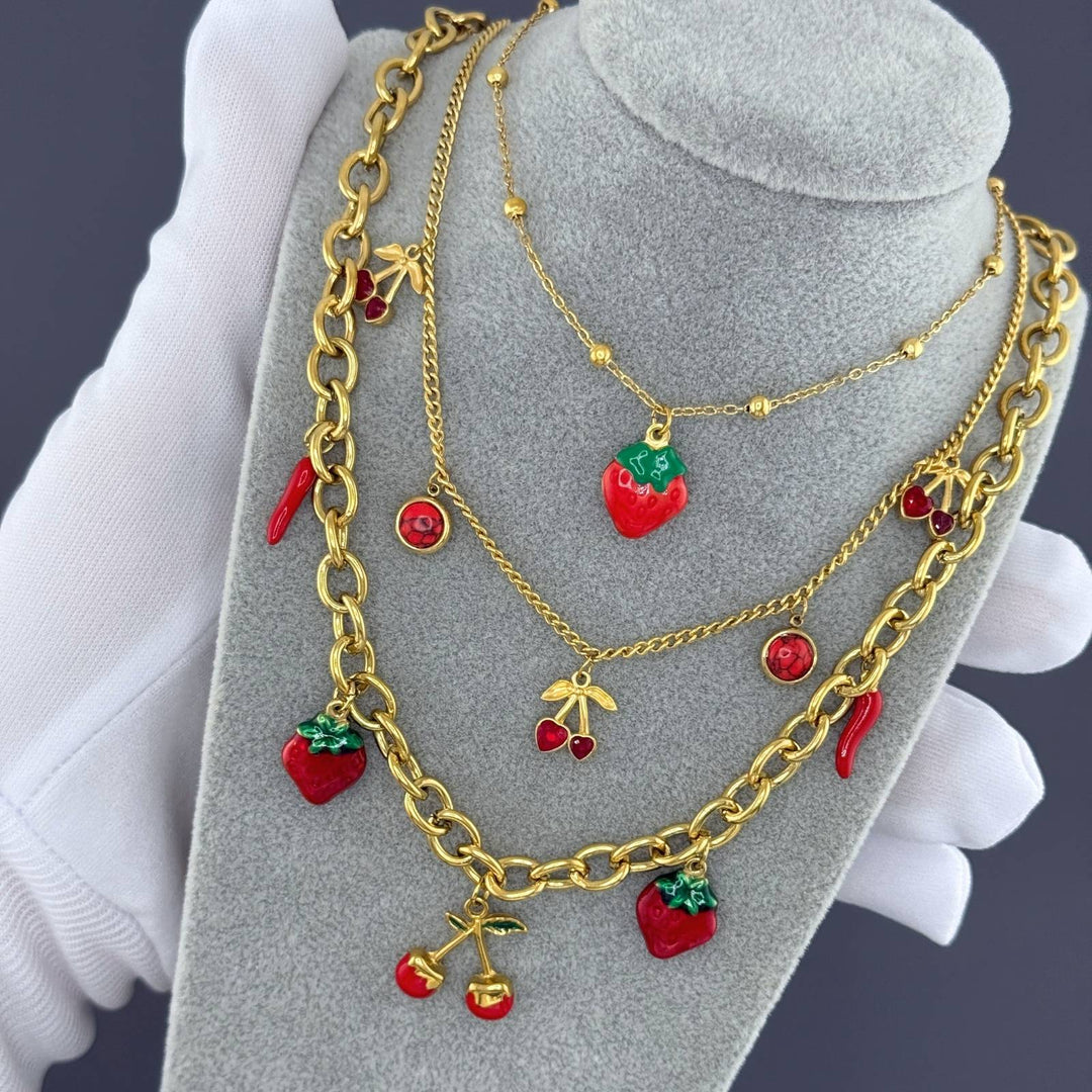 KT Strawberry Charm Necklace