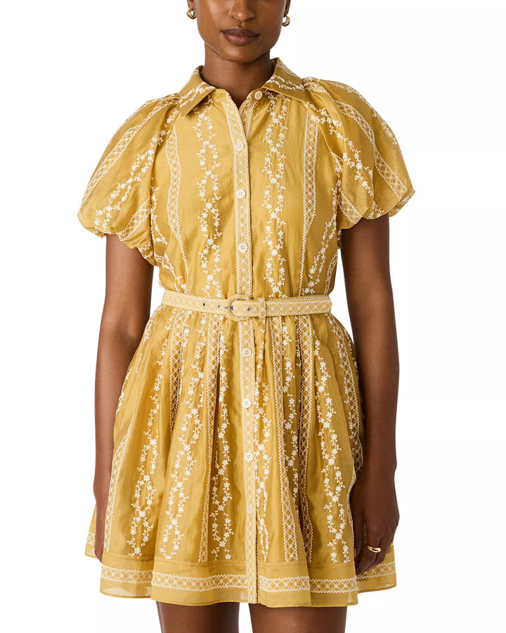 Daisy Mini Dress in Vintage Gold