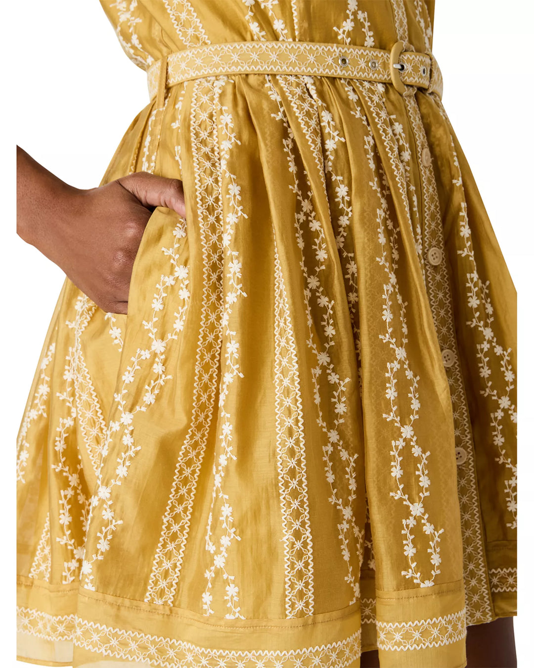 Daisy Mini Dress in Vintage Gold