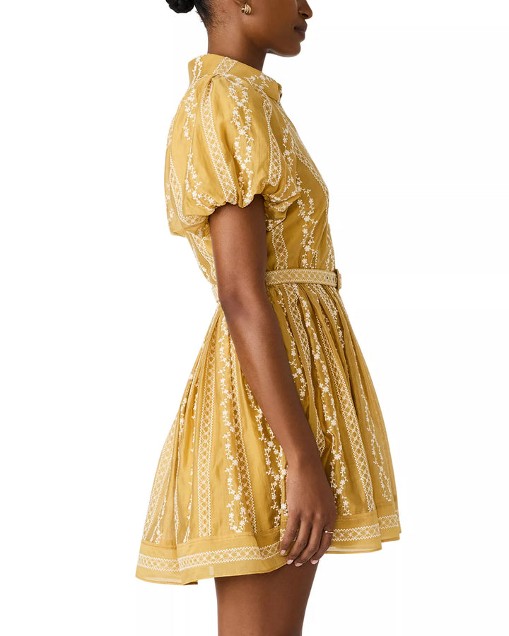 Daisy Mini Dress in Vintage Gold
