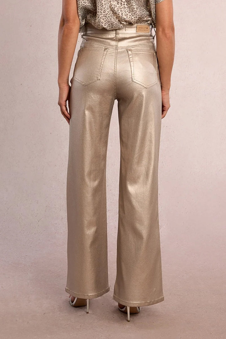 Light Gold Coated Pants