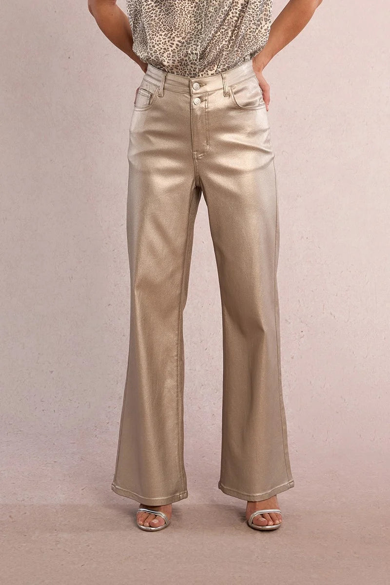 Light Gold Coated Pants
