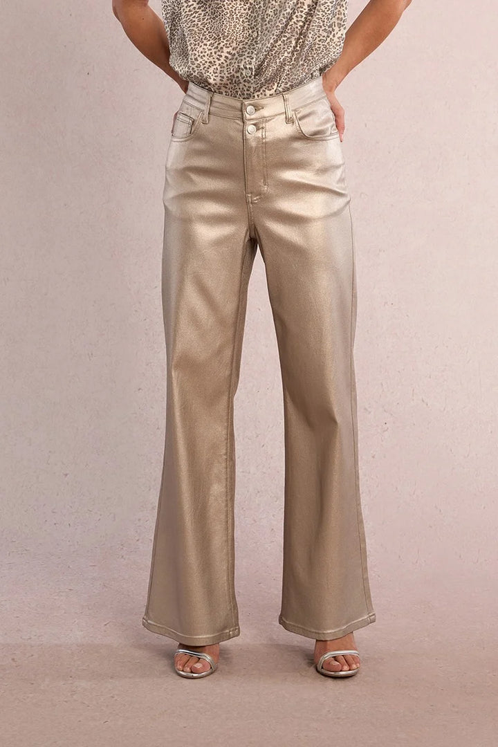 Light Gold Coated Pants