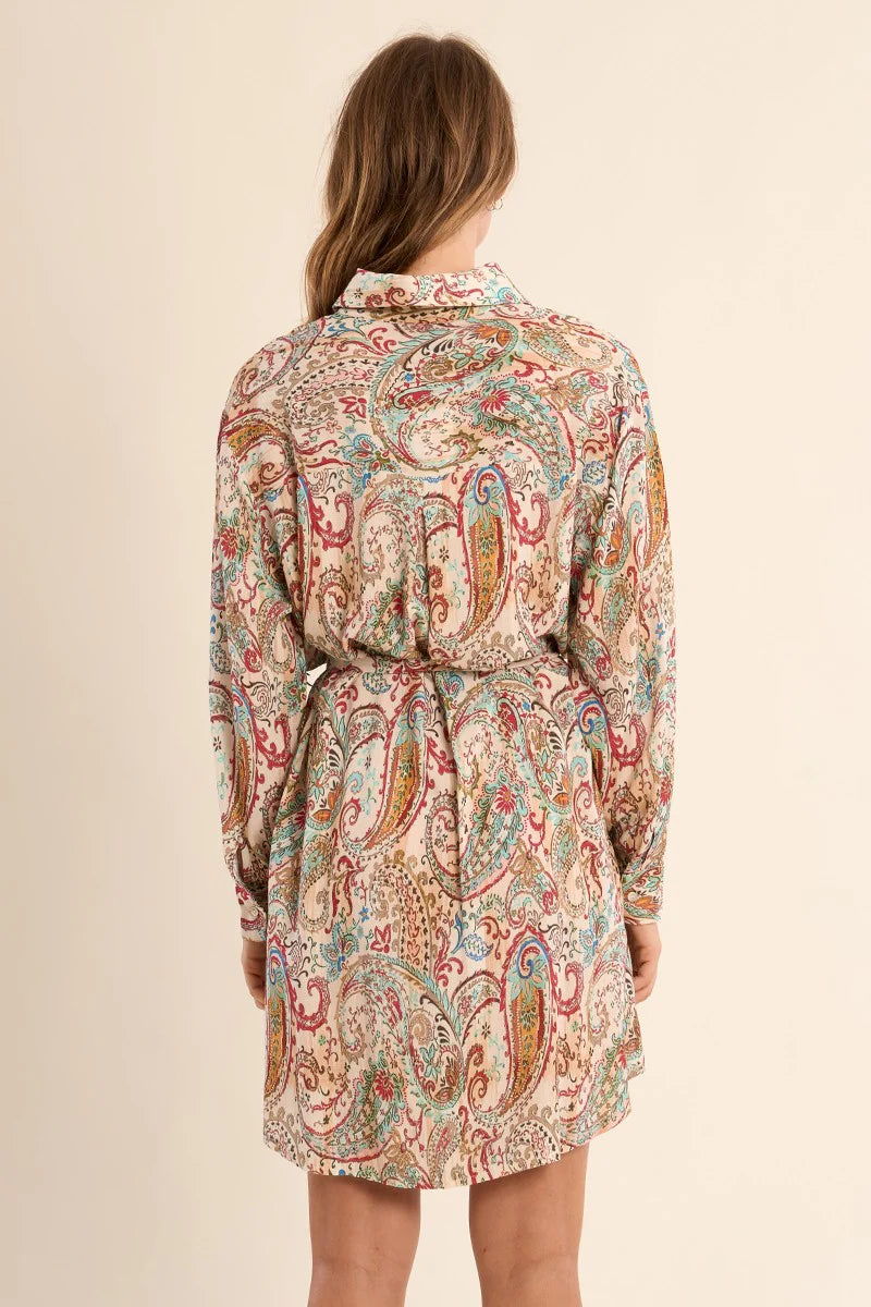 Paisley Shirt Dress