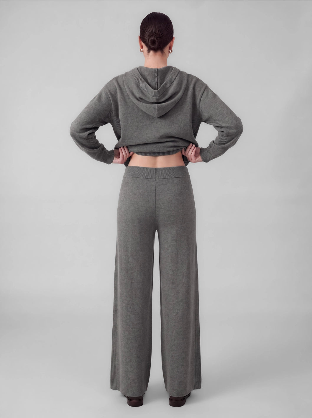 Rhinestone Knit Sweater Pants