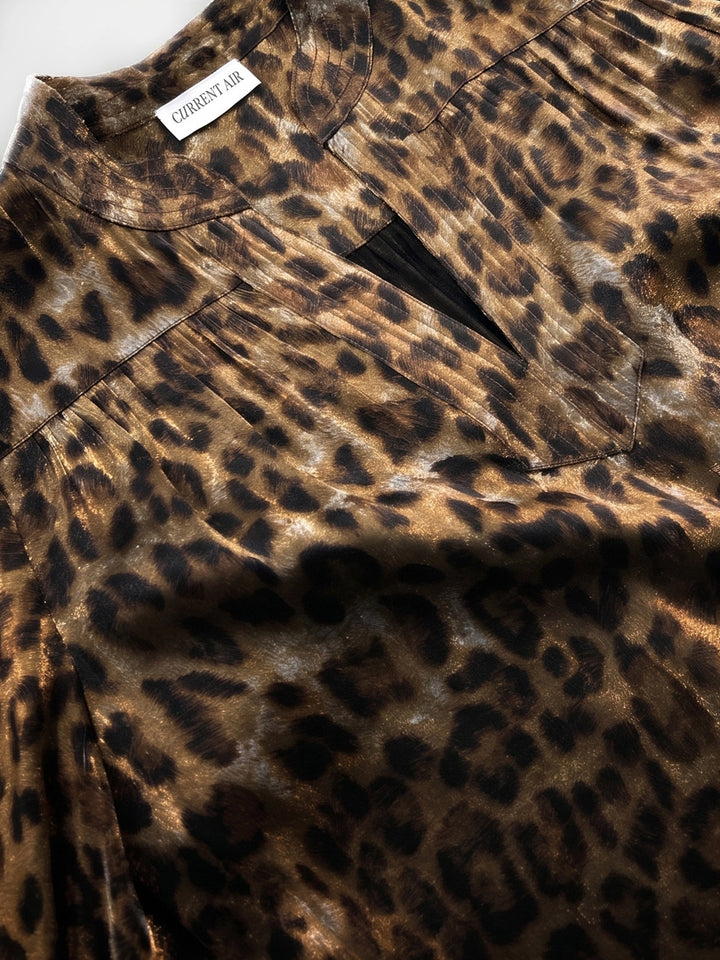 Leopard Printed LSlv Blouse