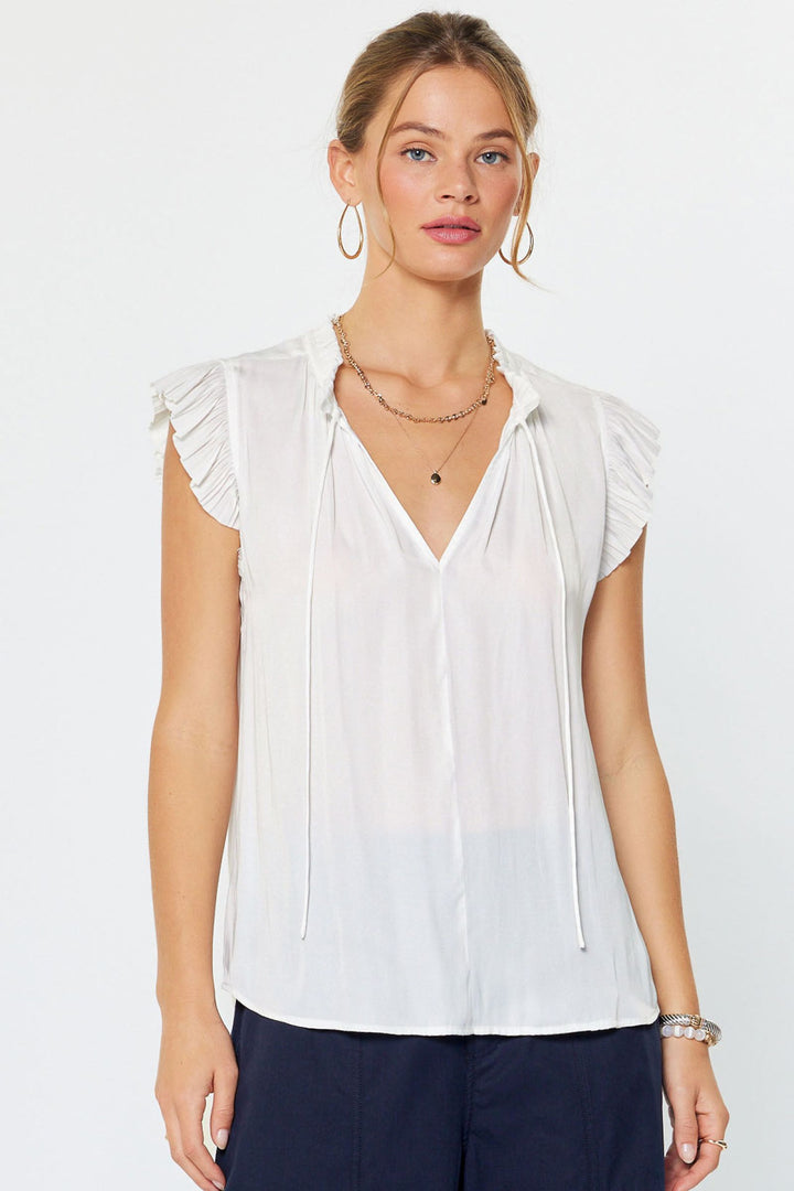 Morgan Top - Pleated Shrt Slv