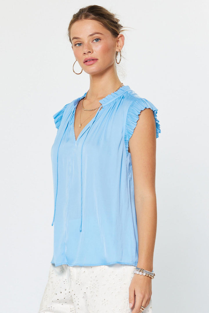 Morgan Top - Pleated Shrt Slv