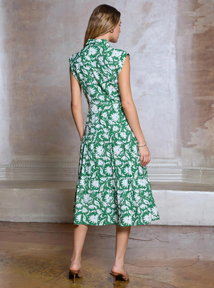 Kelly Floral Tiered Midi Dress