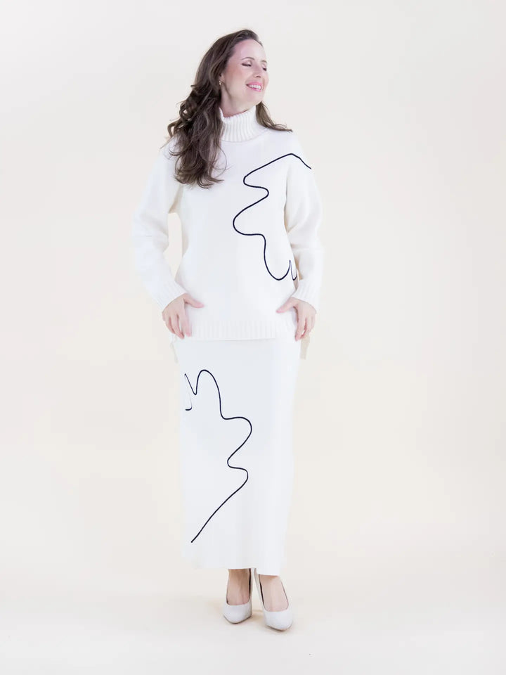 The Amelie Set - Knit Maxi Sweater Skirt
