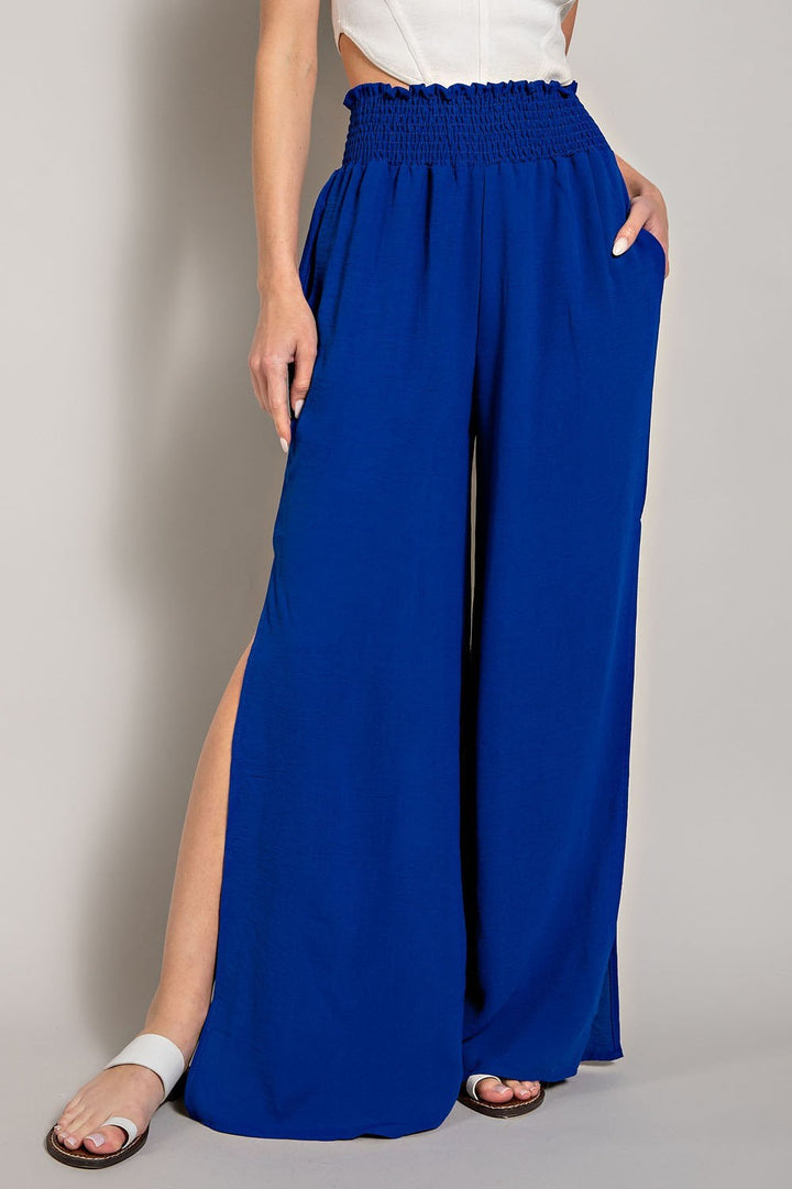 Wide Leg Slit Pants