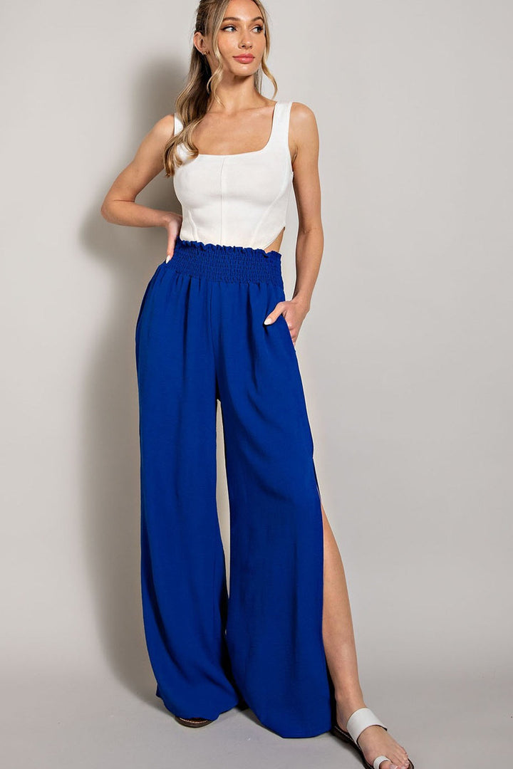 Wide Leg Slit Pants