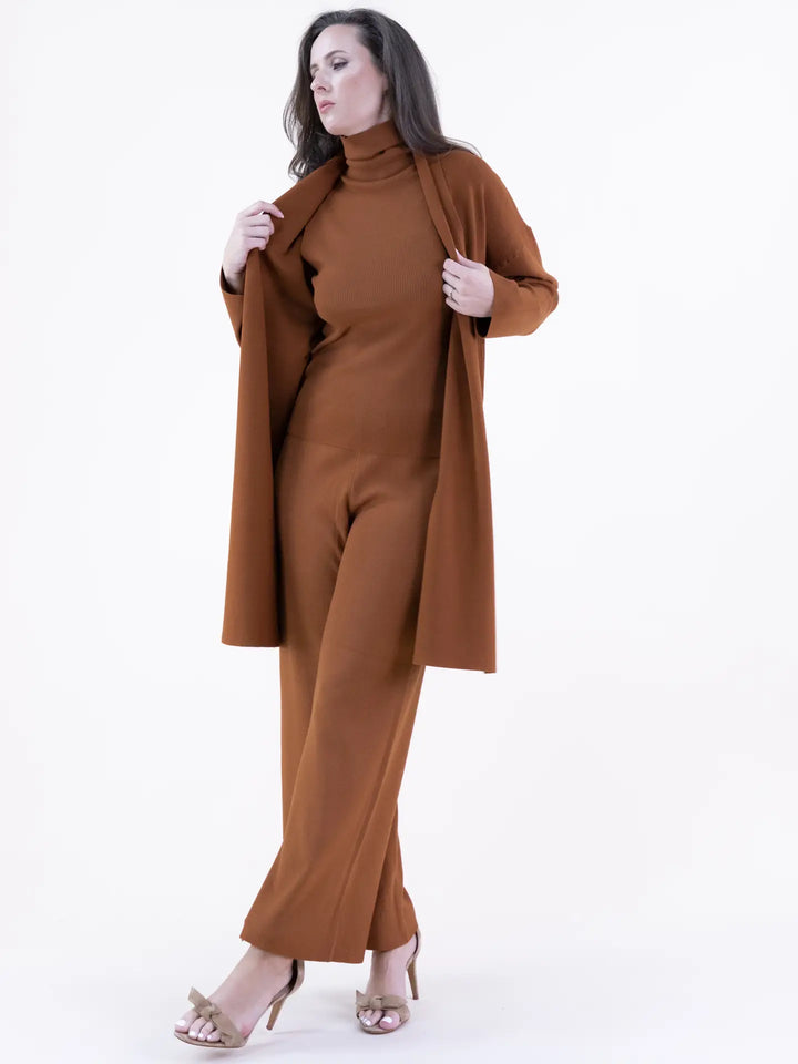 The Casandra Set - Knit Open Cardigan