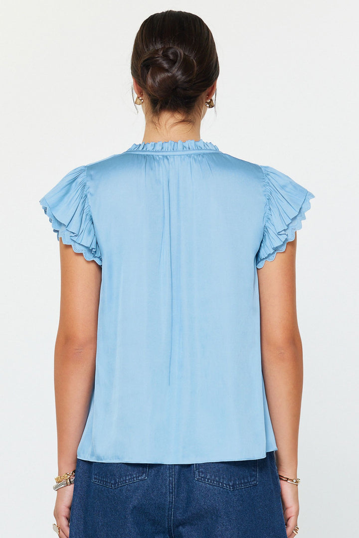 Dbl Flutter Sleeve Top