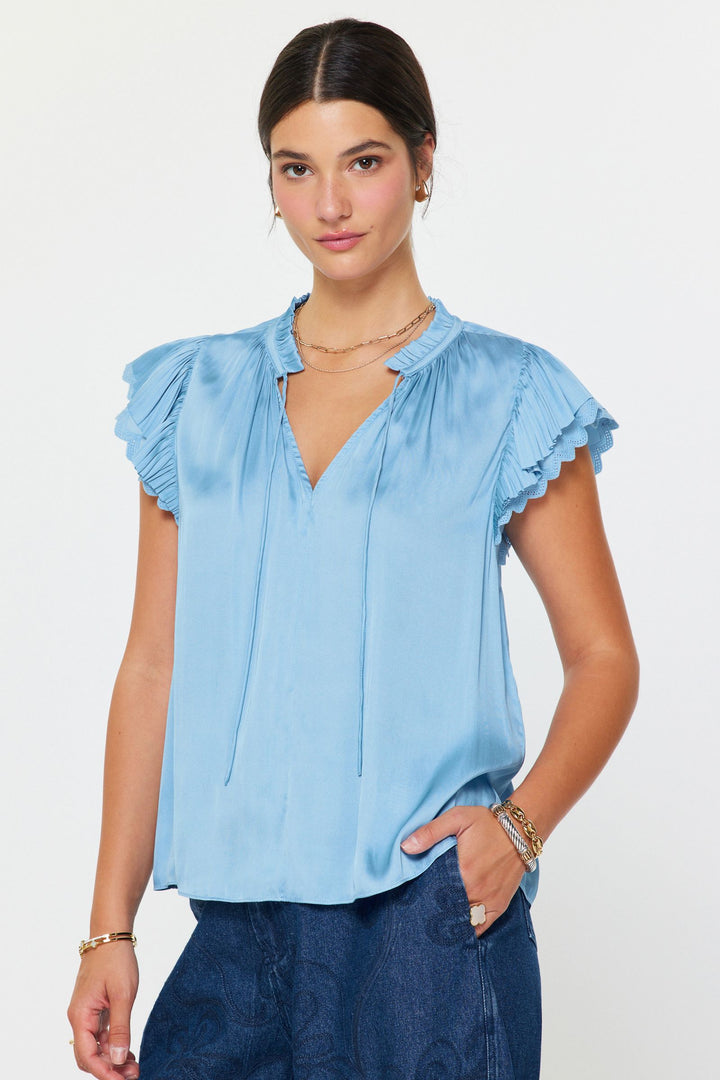 Dbl Flutter Sleeve Top