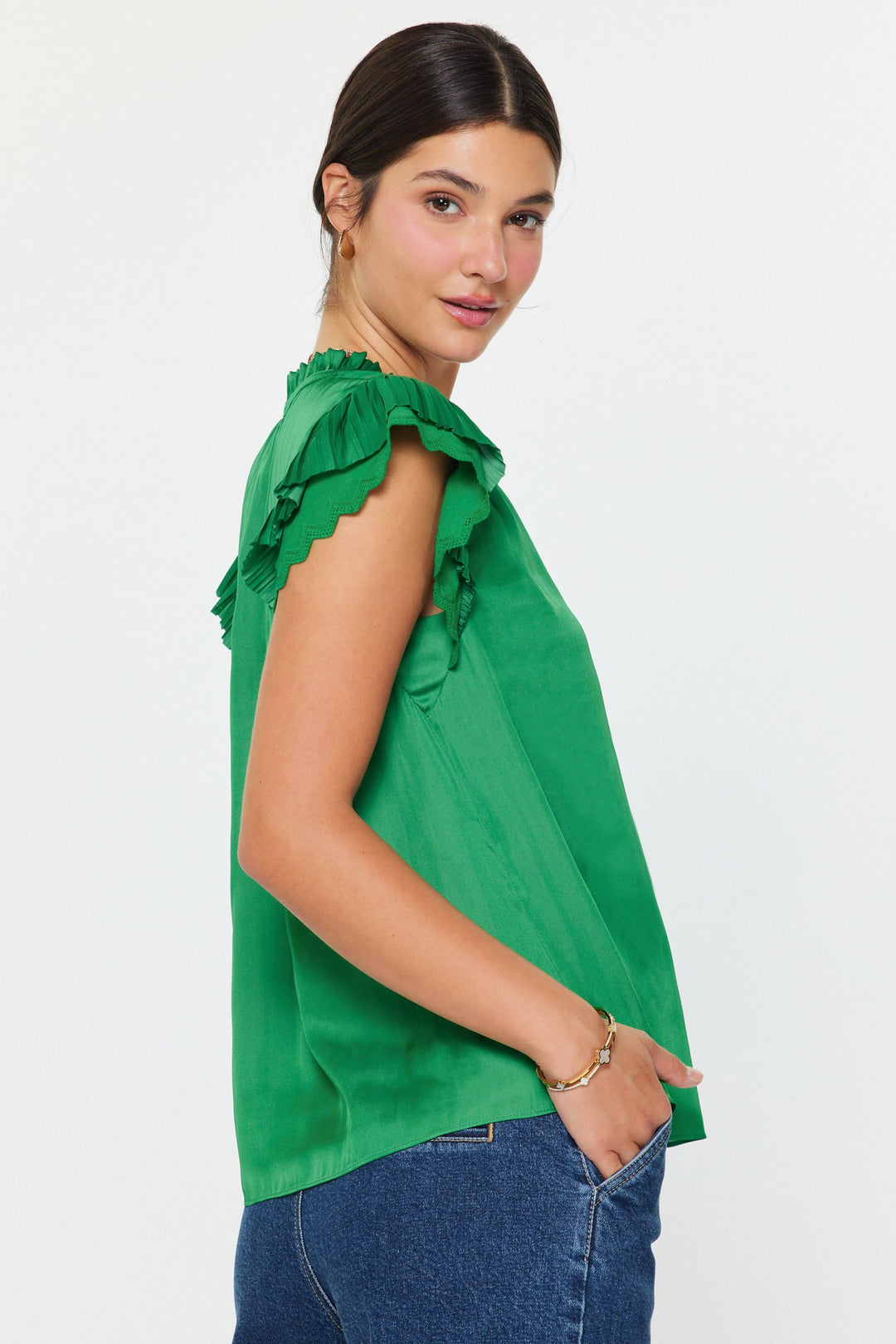 Dbl Flutter Sleeve Top