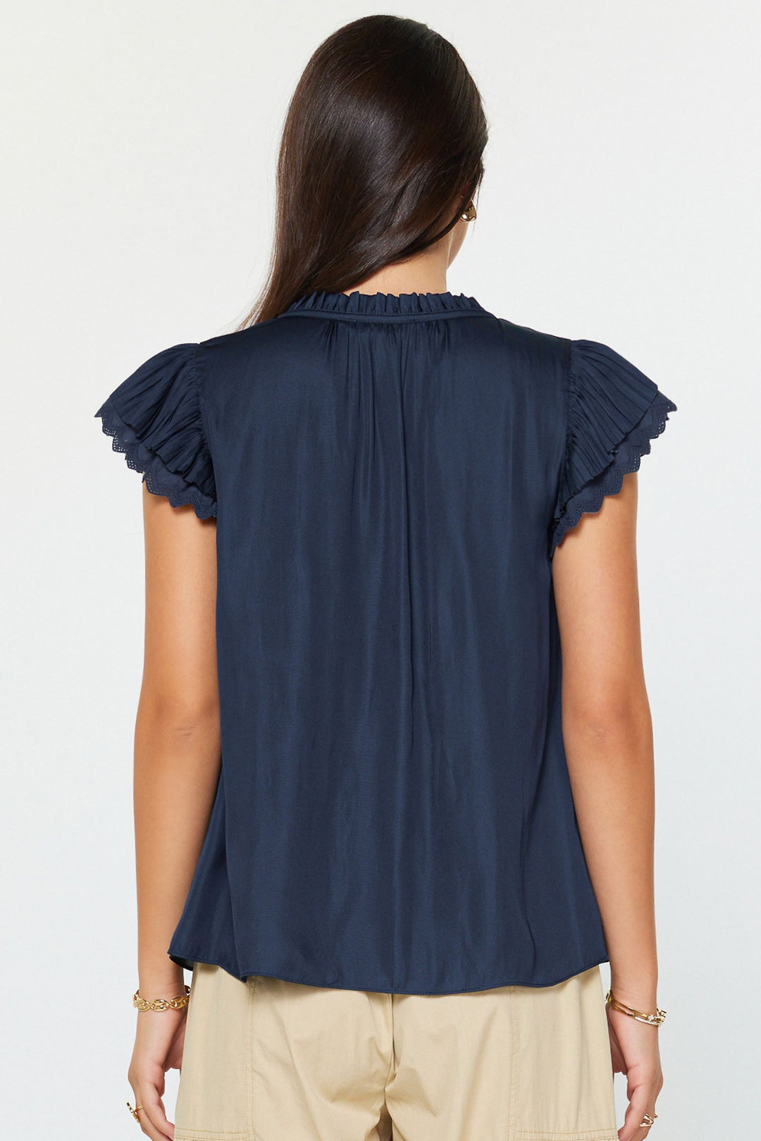Dbl Flutter Sleeve Top