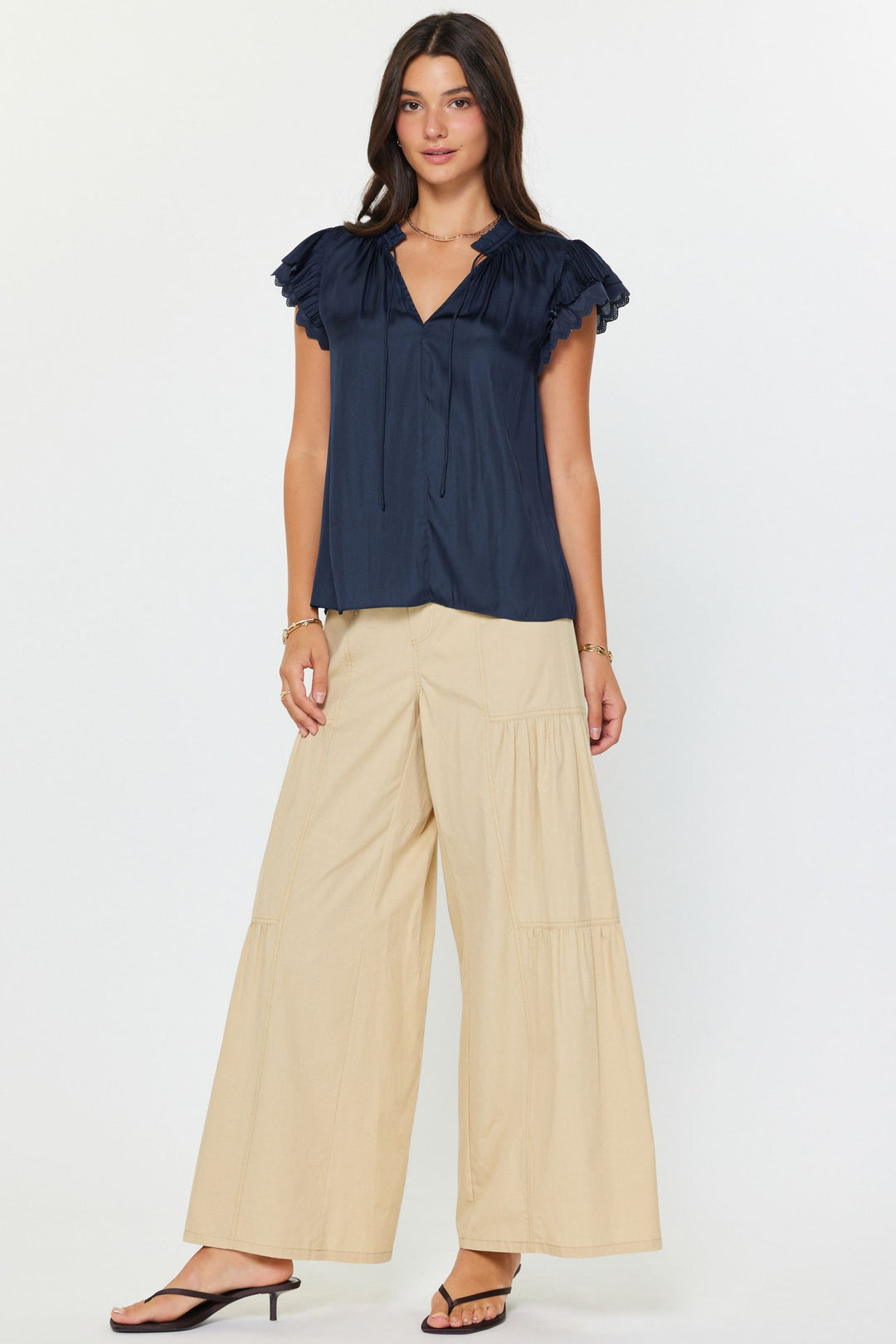 Dbl Flutter Sleeve Top