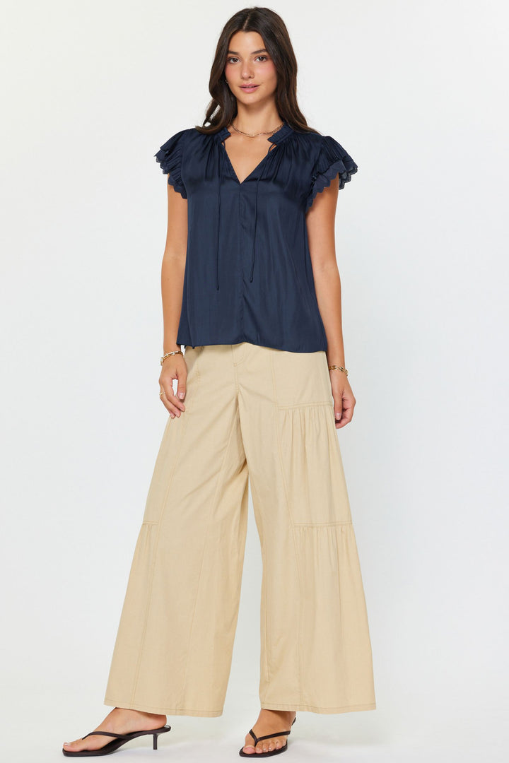 Dbl Flutter Sleeve Top