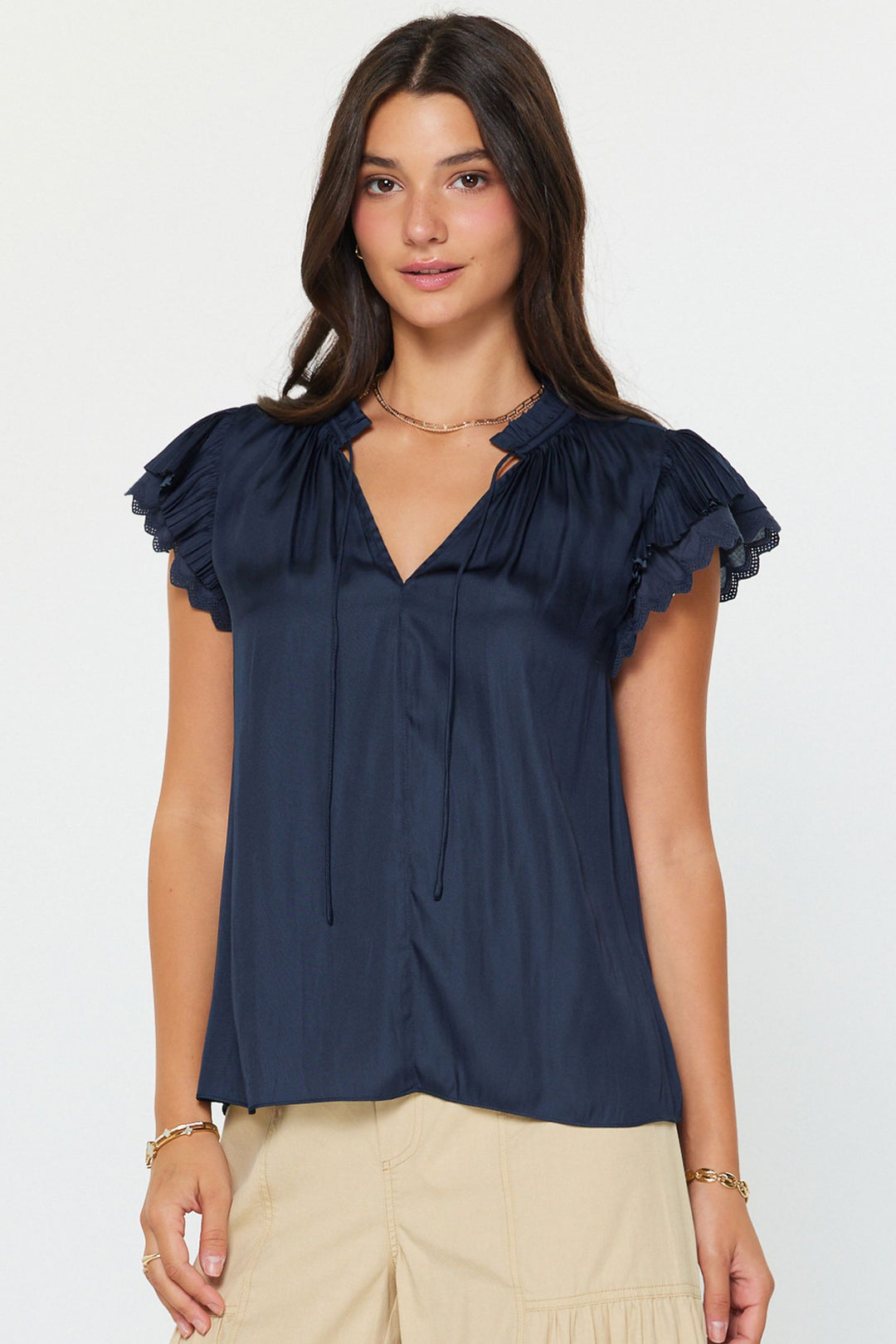 Dbl Flutter Sleeve Top