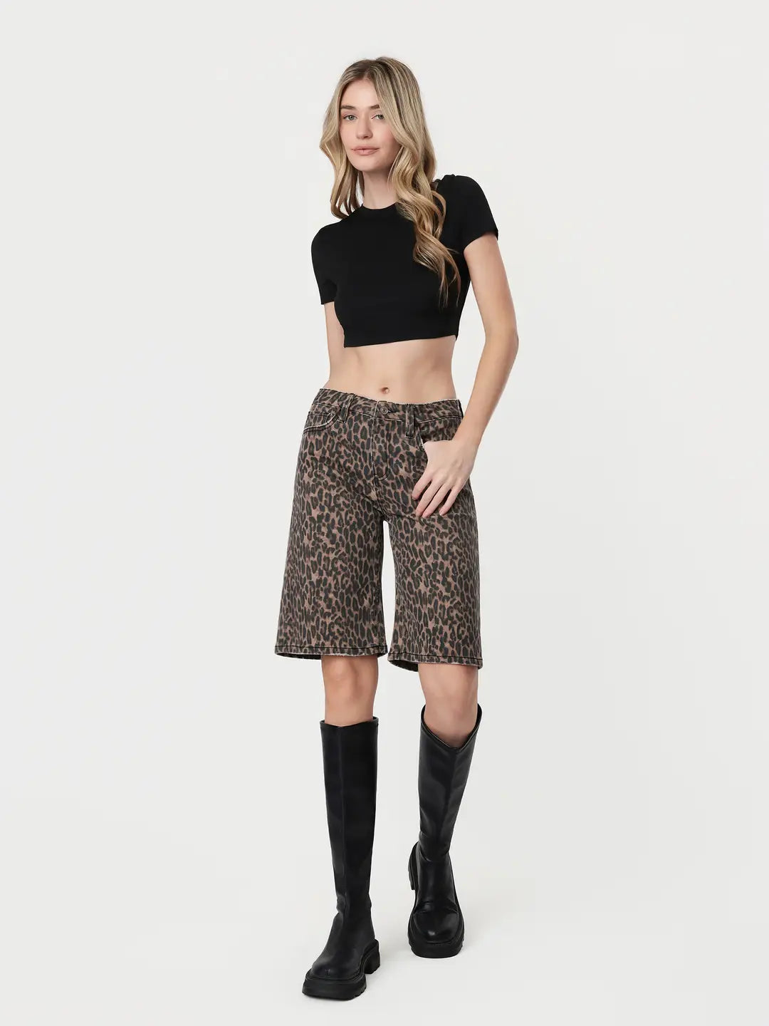 Leopard Jort Shorts