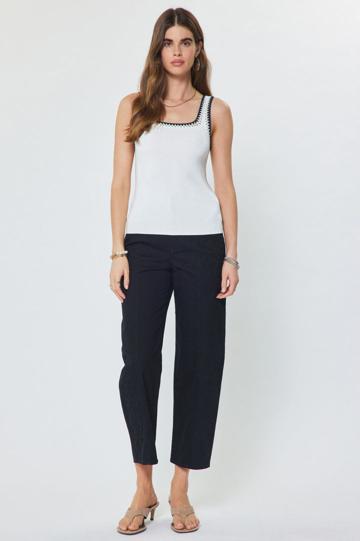 Square Neck Crochet Sweater Tank