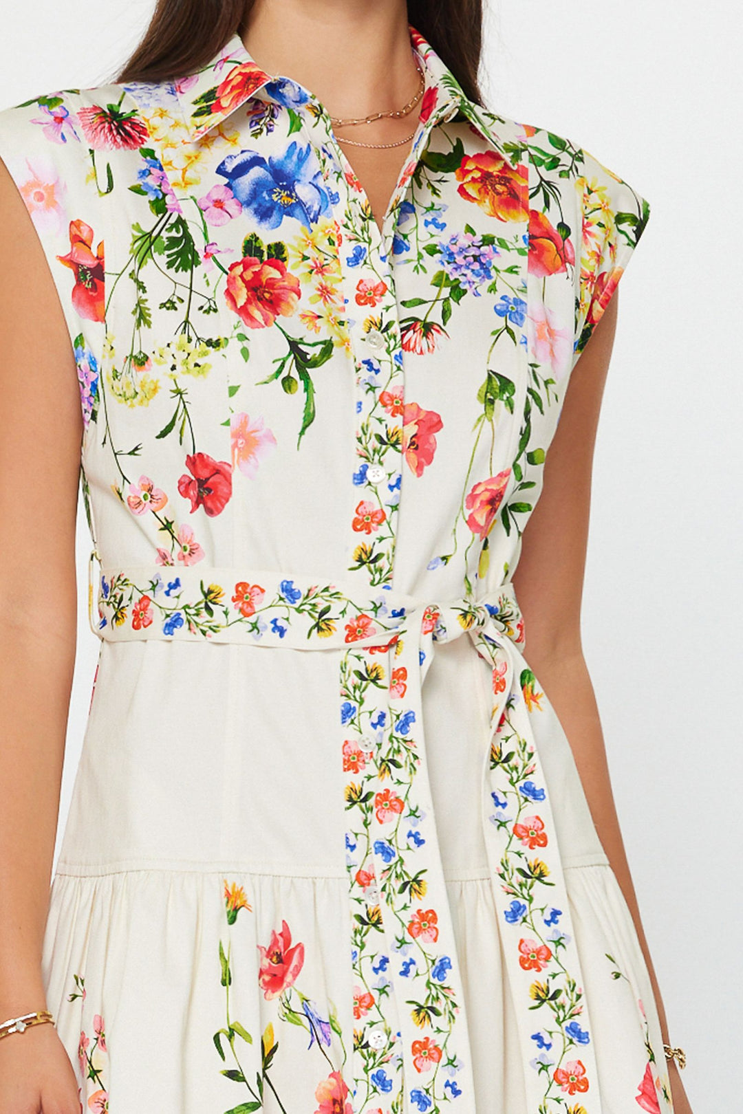 Cap Sleeve Floral Mini Dress