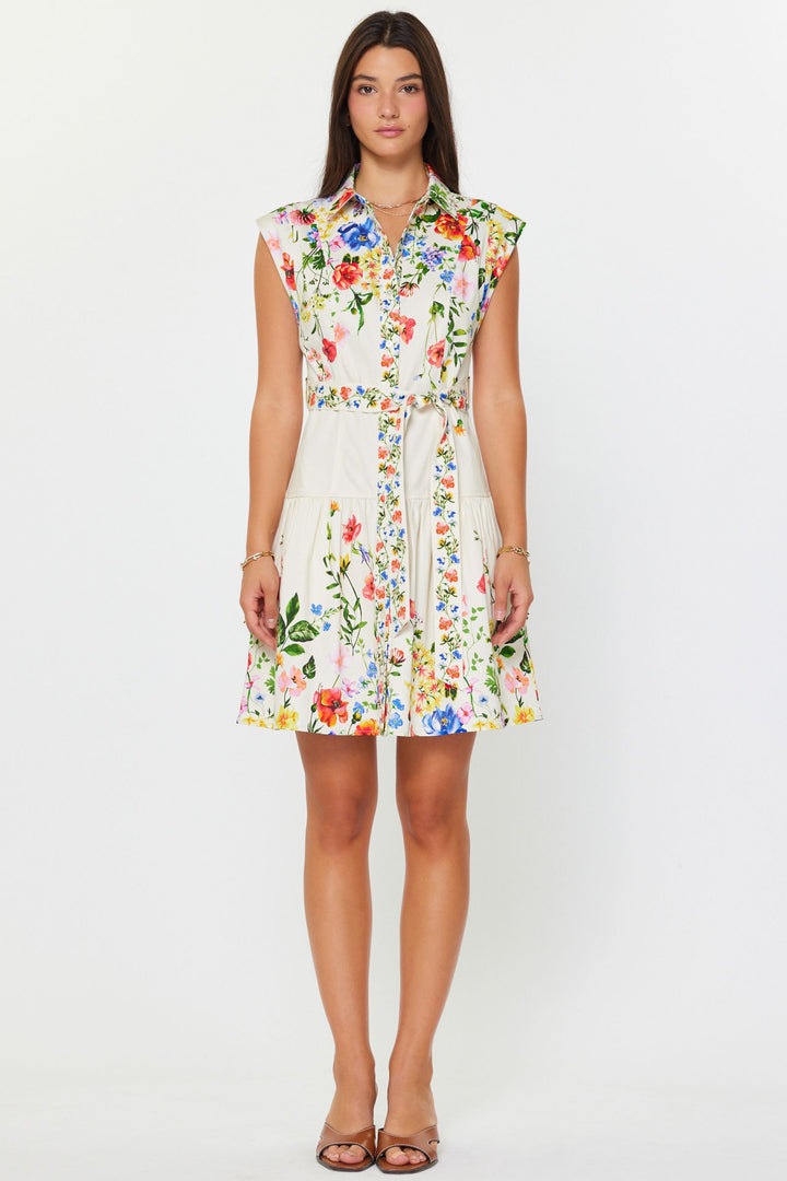 Cap Sleeve Floral Mini Dress