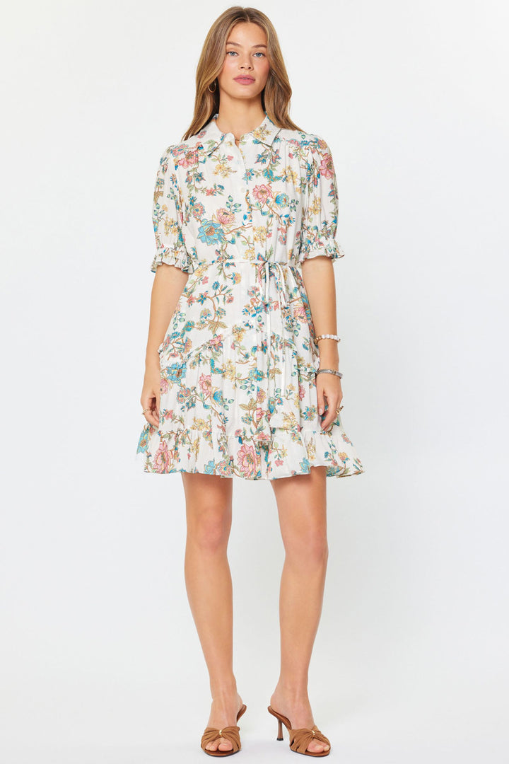 Botanical Floral Short Slv Dress