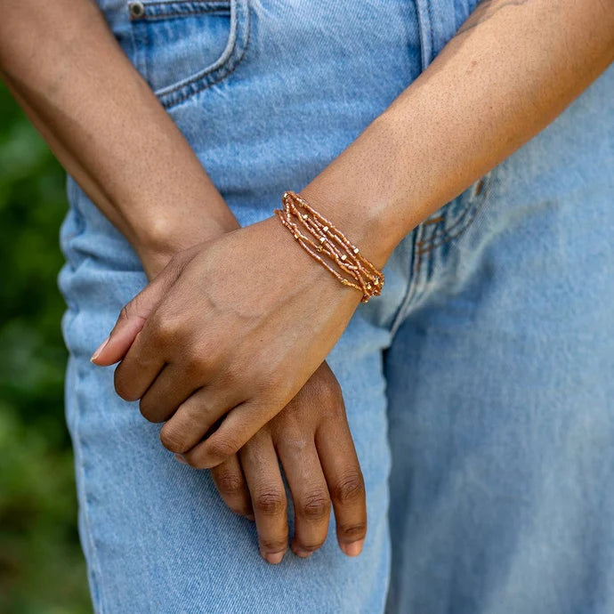 Seedbead Stretchy Bunch Bracelets - Multiple Color Styles