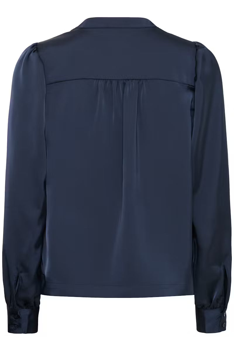 ICHI V-Neck Satin Blouse
