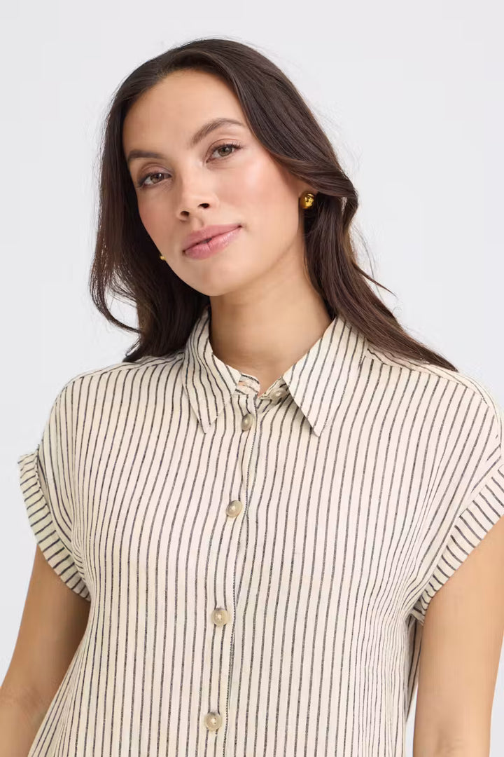 Button Down Shirt Dress w/ Pockets
