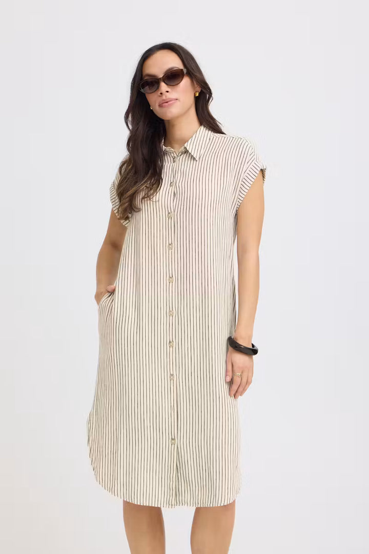 Button Down Shirt Dress w/ Pockets