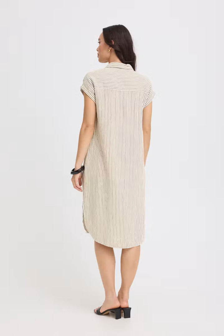 Button Down Shirt Dress w/ Pockets