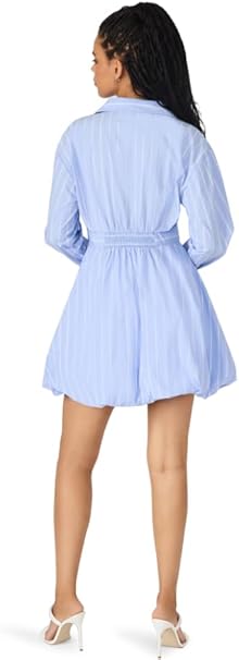 Arielle Striped Dress in Blue