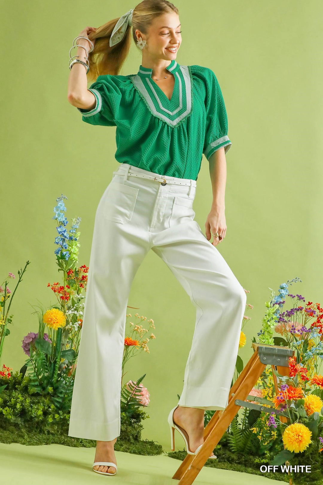 Twill Trouser Pant - Off White