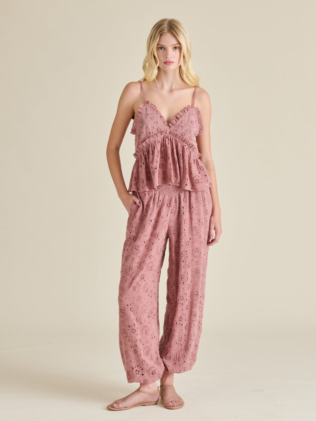 TILLIE PANT IN EYELET