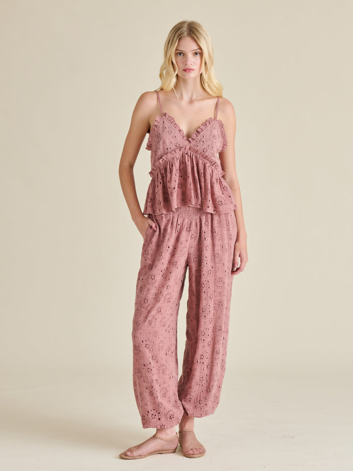 TILLIE PANT IN EYELET
