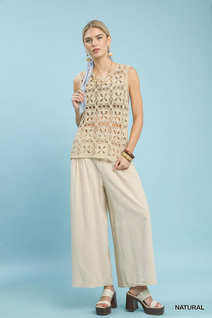 Crochet Flower Tank Top