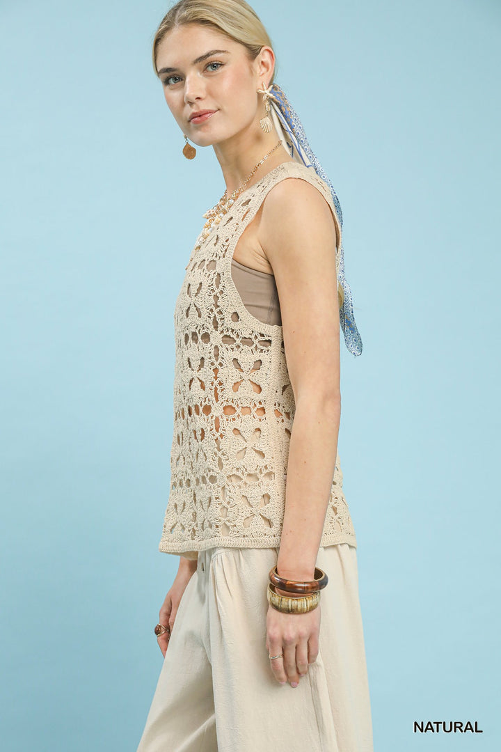 Crochet Flower Tank Top