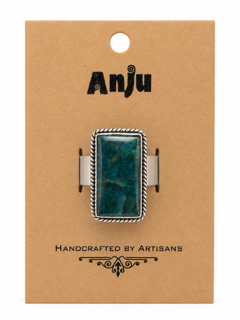 Handcrafted Kashi Semiprecious Stone Ring - Apatite