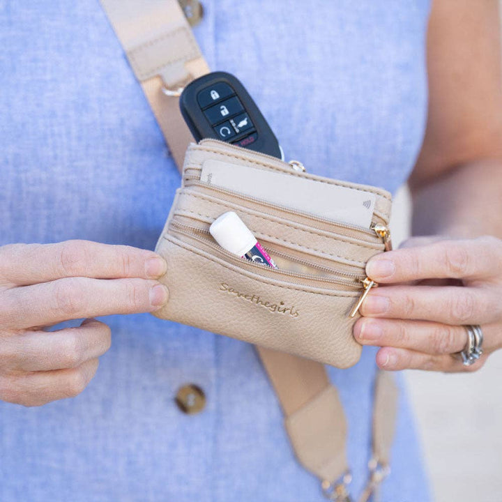 Clip &amp; Go Strap with Pouch - Neutral Collection